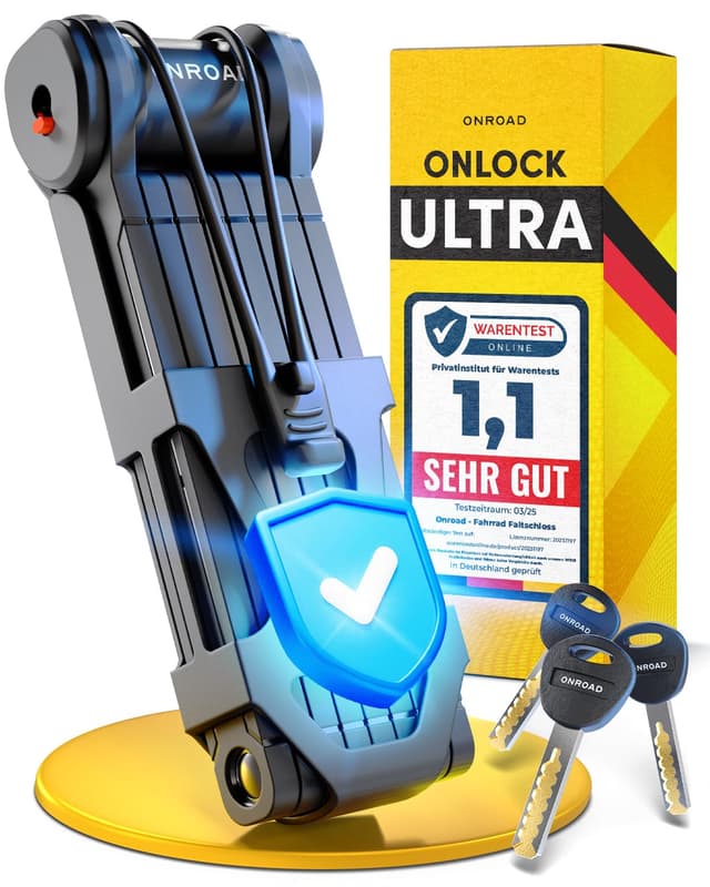 🚲 ONROAD Faltschloss Fahrrad Onlock Ultra 120cm - Diebstahlsicher & Wetterbeständig 🌧️