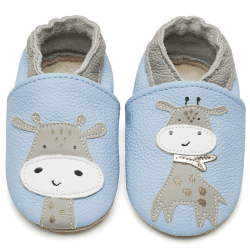 IceUnicorn Krabbelschuhe Baby Lauflernschuhe Jungen Mädchen Leder Babyhausschuhe Kleinkind Rutschfeste Lederschuhe 18-24 Monate L Grüne Giraffe 🦄👶🦒
