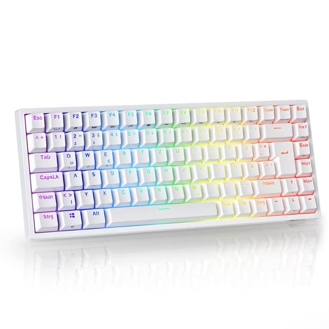 🎮 RK ROYAL KLUDGE RK84-DE 75% Gaming-Tastatur 🌈 Mechanische Bluetooth RGB Hintergrundbeleuchtung