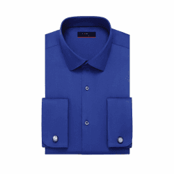 👔 Gollnwe Hemd Herren Regular Fit Stretch Langarm Männer Hemden Französische Manschettenhemden - Dunkelblau L