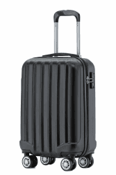 🧳 BEIBYE TSA-Schloss 2080 Hartschalen-Trolley M Schwarz | Handgepäck mit Zwillingsrollen