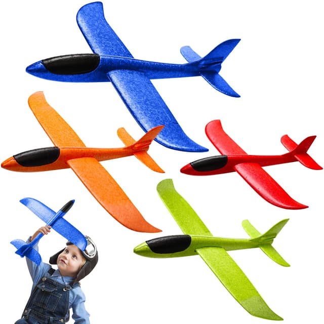 PATRICHOR 4 Stück 44cm Styroporflieger, Extra Groß Wurfgleiter für Kinder 🛩️