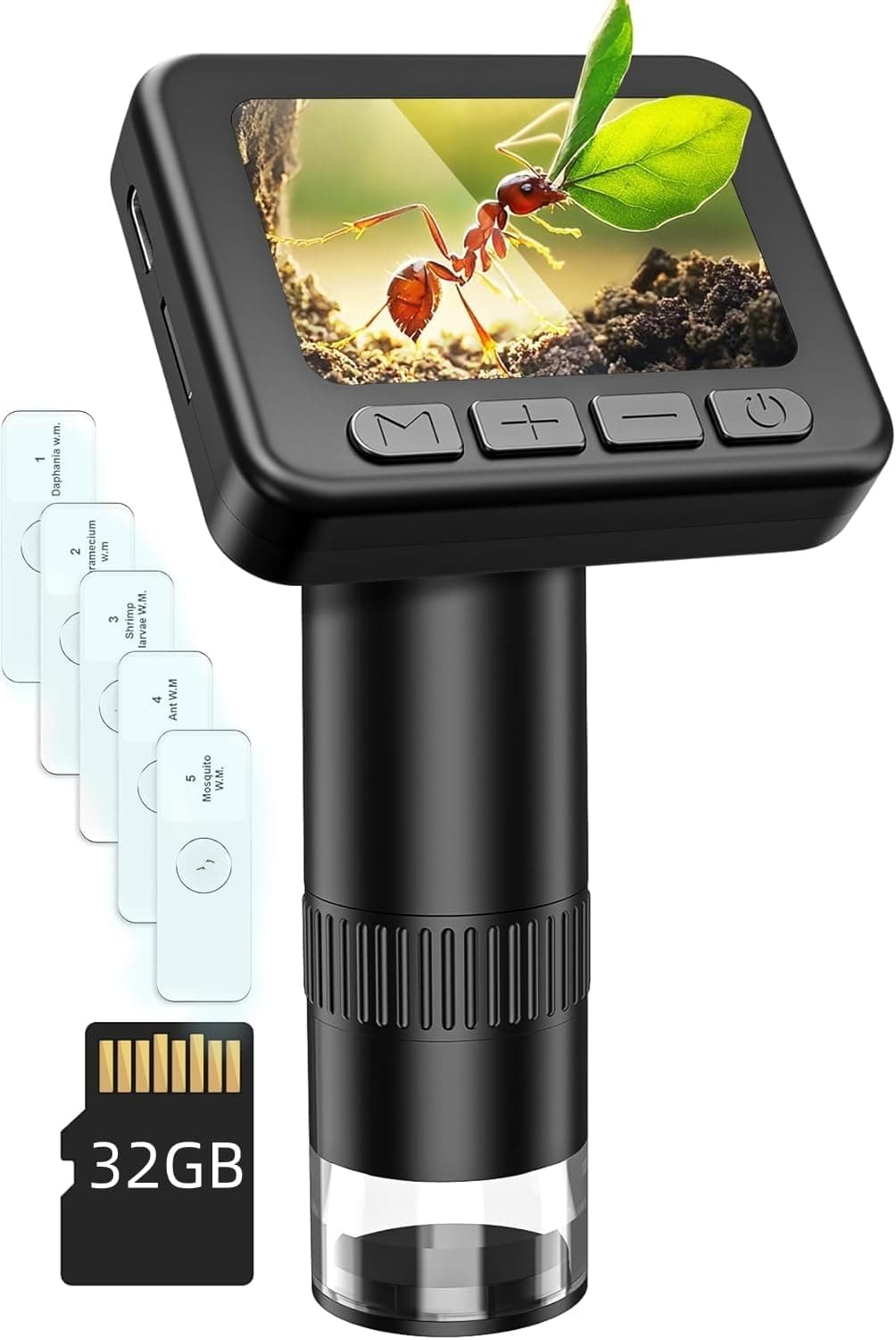 🔬🐞 IMICHI Mikroskop für Kinder mit LCD Bildschirm 1000X Vergrößerung Schwarz