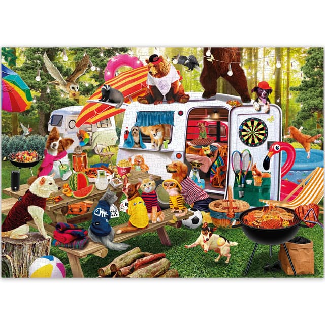 QUOKKA 1000 Teile Puzzle für Erwachsene und Ältere Kinder 🧩🐶🐱