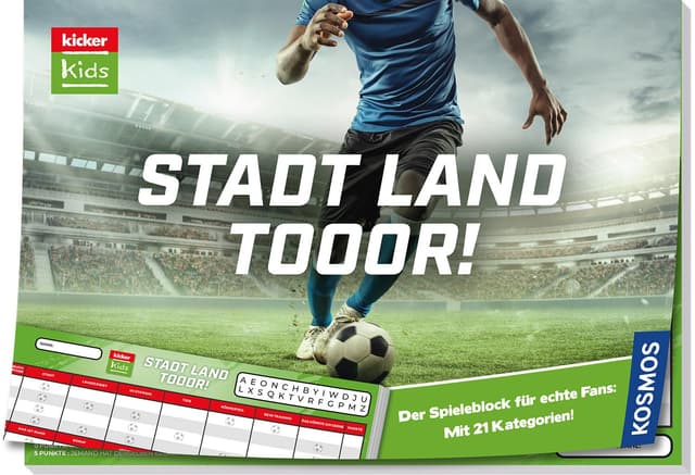 🎉 Kosmos 685232 Kicker Kids Stadt-Land-Tor! ⚽ Fußball Spiel für Kinder ab 8 Jahren! 🎁