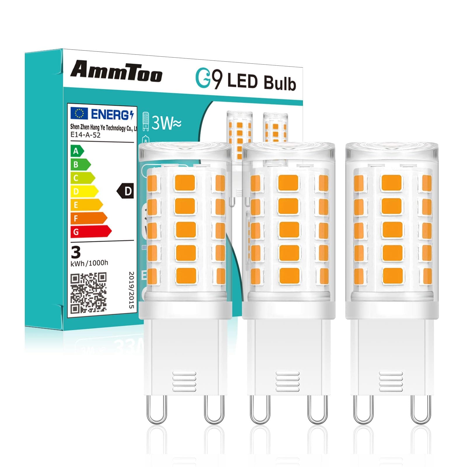 🌟 AmmToo G9 LED Lampen Warmweiß 3W Ersatz 40W Halogenlampen 410LM 🌟
