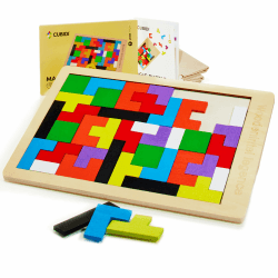 🧩 CUBIDI® Kreatives Montessori Tangram Puzzle - Hochwertiges Holzspielzeug für Kinder ab 4 Jahren 👦👧