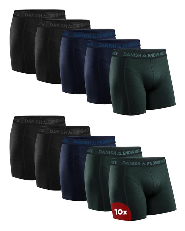 🩲 DANISH ENDURANCE 3er & 10er Pack Boxershorts Herren 🩲