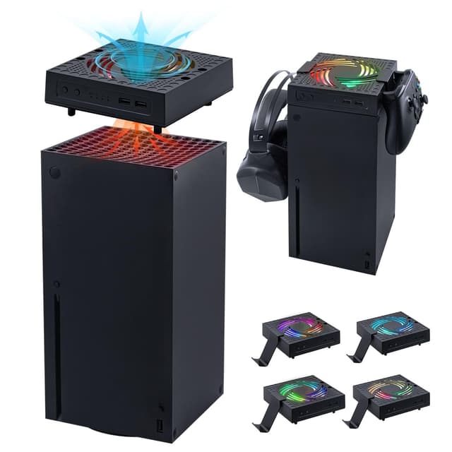 🎮🔥 Mcbazel Xbox Series X Lüfter Kühler mit 3 Geschwindigkeitsstufen und RGB-Beleuchtung 🎧🌬️