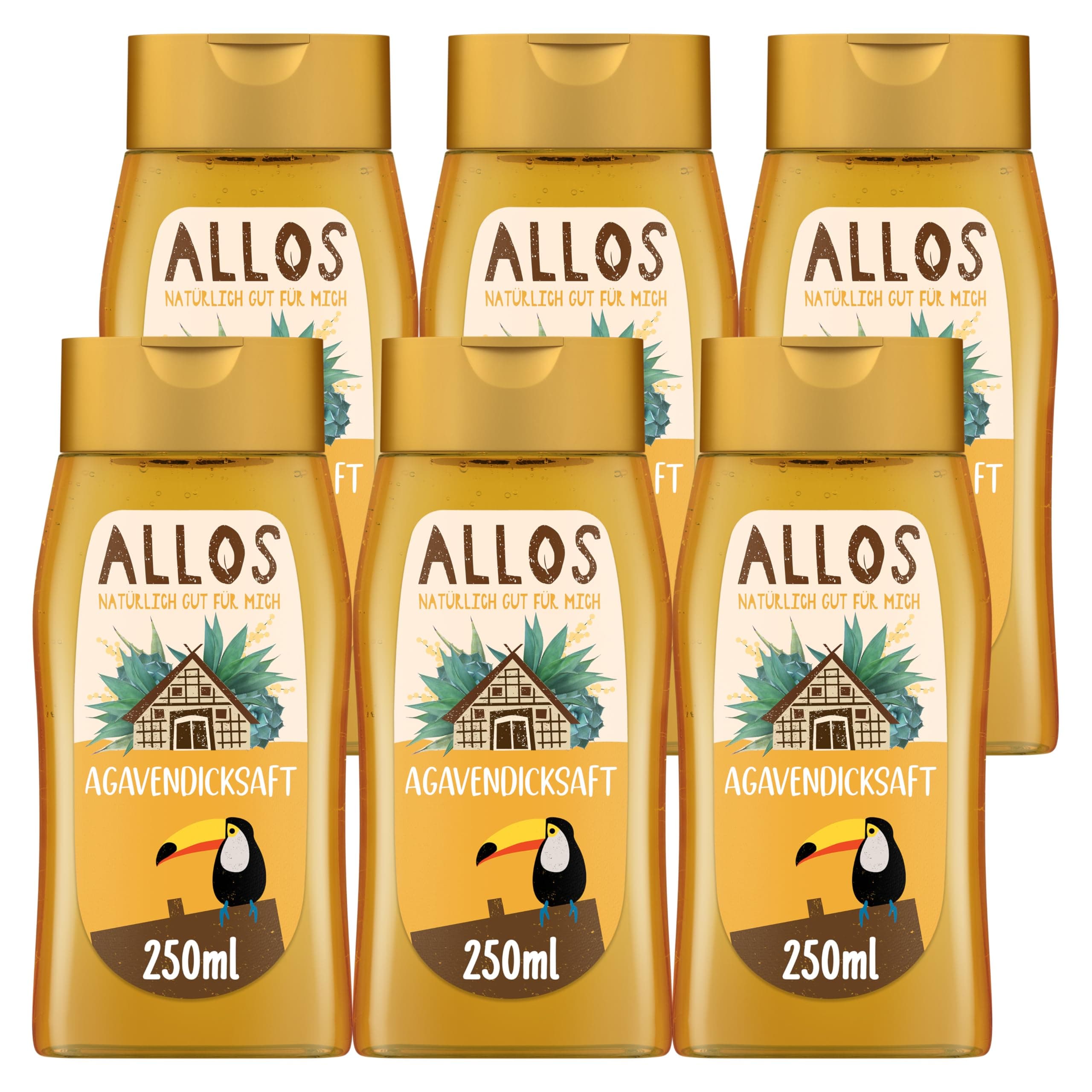 🌿 Bio Allos Agavendicksaft im Spender, 6er Pack Angebot 🌿
