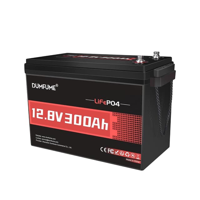 Dumfume 12V 300Ah LiFePO4 Lithium Batterie 🌞🔋🏕️