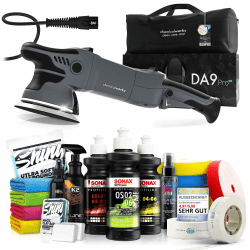 Poliermaschinen Set: chemicalworkz DA9 Pro Max Exzenter Poliermaschine + Sonax Politur Set + Royal Pads Premium Polierpads + Dr. Wack Versiegelung für Lack + Zubehör | 20-teilig Sonax ALL-INCLUSIVE 🥇