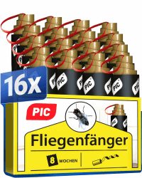 🦟🍎 PIC Fliegenfänger 16x - Umweltfreundliche und Giftfreie Fliegenfalle für den Innenbereich! 🌿