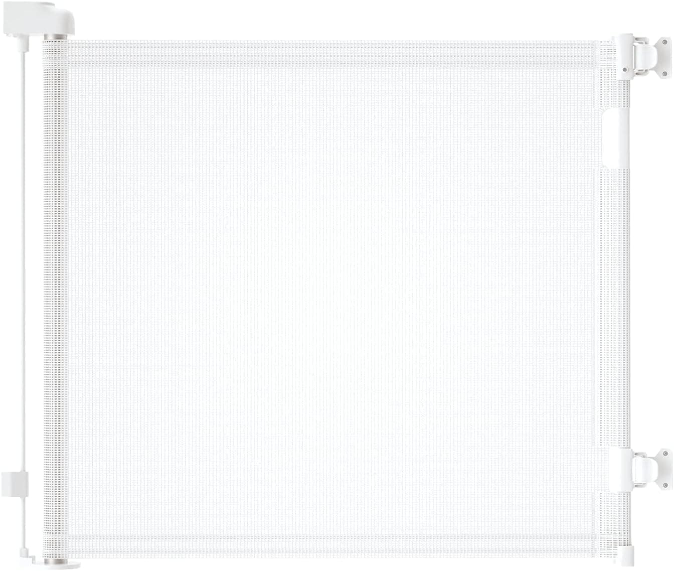 👶🐶🚪 Derimkcoa Ausziehbares Treppenschutzgitter für Babys und Haustiere - 0-300 cm - Weiß - 86CM * 300CM