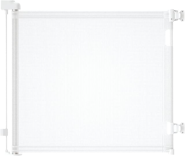 👶🐶🚪 Derimkcoa Ausziehbares Treppenschutzgitter für Babys und Haustiere - 0-300 cm - Weiß - 86CM * 300CM
