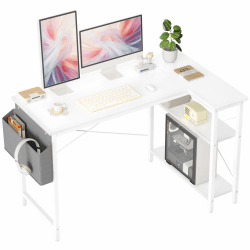 BEXEVUE L-förmiger Schreibtisch - 120x70 cm Gaming Tisch mit Ablagefächer 🎮