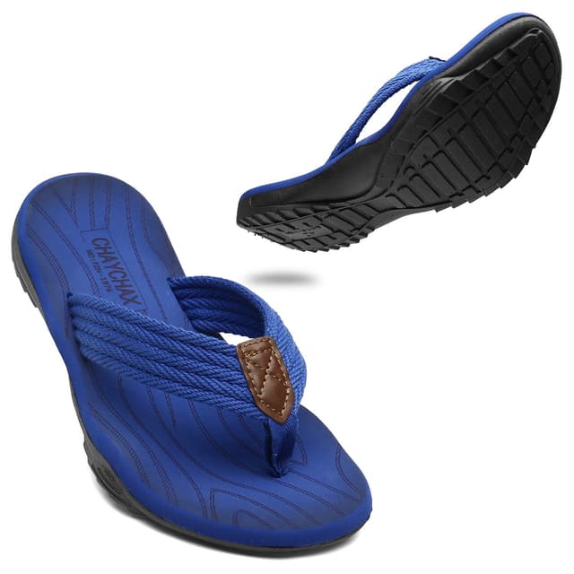 🌞🏖️ ChayChax Herren Flip Flops | Weiche Zehentrenner | 44 EU Dunkelblau | Sommer Sale ⚡