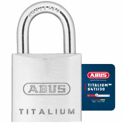 🔒🔑 ABUS Vorhängeschloss Titalium AB64TI/30 - Silber, Grau, 30mm verschiedenschließend Angebot bei HelloDeals