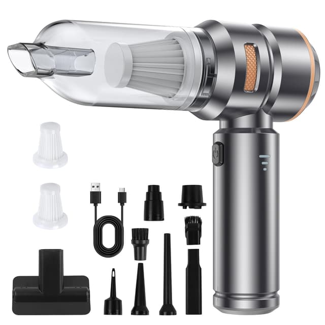🔥 Super Deal! Handstaubsauger Akku Kabellos - 20000Pa Leistungsstarker, Portabler Mini Auto Staubsauger