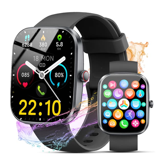 Smartwatch Herren Damen mit Telefonfunktion | 1.91" Fitnessuhr Damen | IP68 Wasserdicht Sportuhr