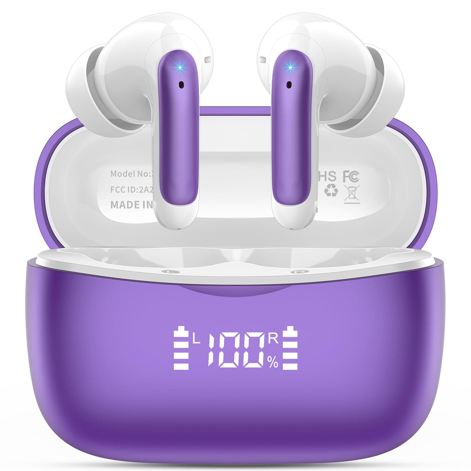 🎧 Bluetooth Kopfhörer - Kabellos HiFi Stereo Kopfhörer mit ENC Noise Cancelling Mic