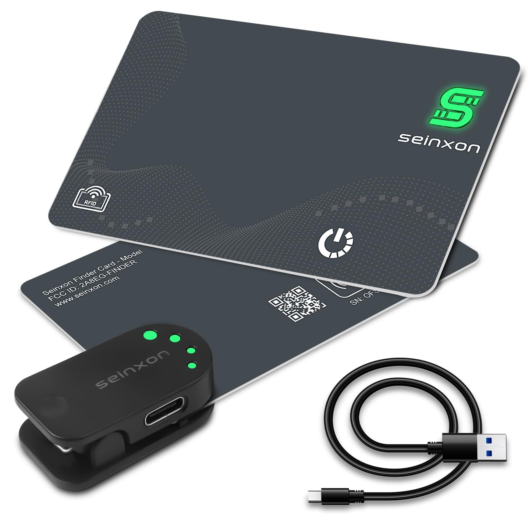 🔒📱 Wallet Finder RFID-Blockierkarte IP68 Artikel-Tracker mit Ladeclip