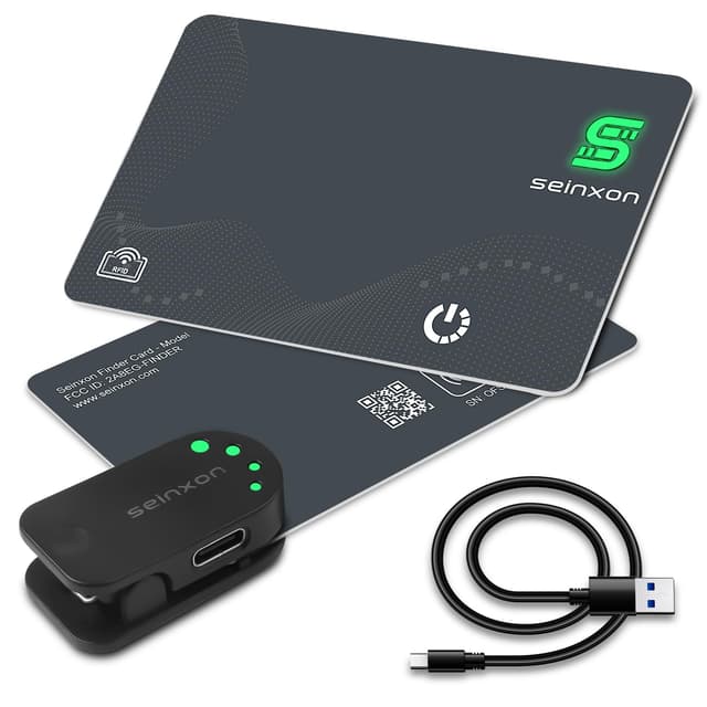 🔒📱 Wallet Finder RFID-Blockierkarte IP68 Artikel-Tracker mit Ladeclip