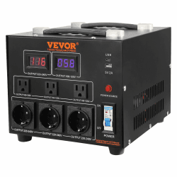 VEVOR 3000W Spannungswandler Transformator AC 110V⇋220V 🌟 Deal des Tages 🌟