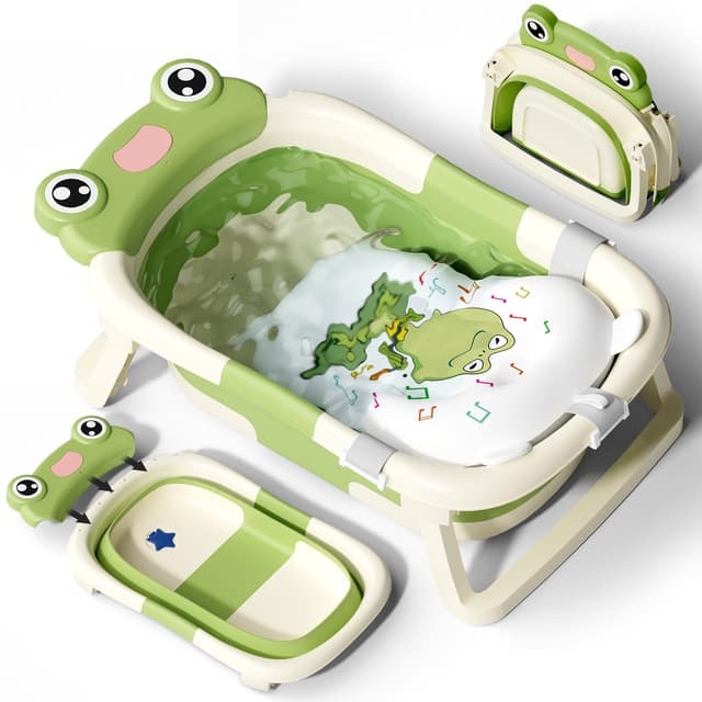 COOSEYA Faltbare Babybadewanne für 0-18 Monate 🛁🐸