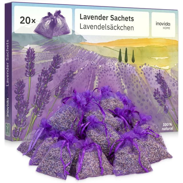 Lavendel Duftsäckchen Kleiderschrank: 20x Echter Lavendel getrocknet