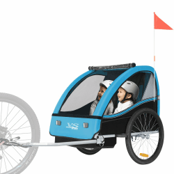 🚴‍♂️ Kinderfahrradanhänger 50201 Blau | 110.42€ - Kostenloser Versand!