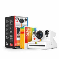 📸 Polaroid Now+ Generation 2 - Kamera + Filmpaket 🎞️ 16 Fotos Inklusive - Weiß - Bluetooth Verbunden App Gesteuerte Sofortbildkamera
