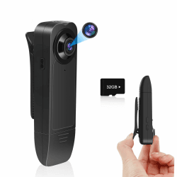 🔥 Angebot: Pudet Luo Bodycam HD 1080P Mini Kamera mit 32GB Speicherkarte 🔥