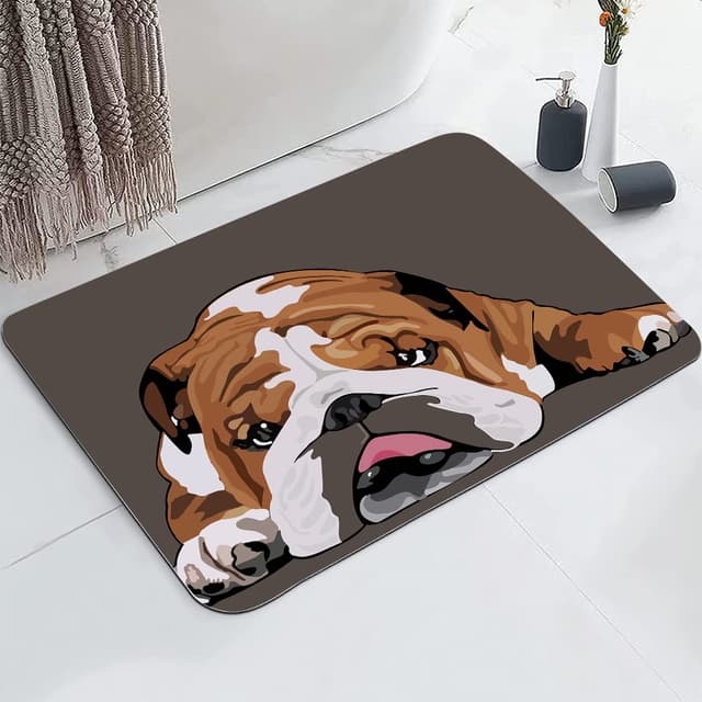 YISUMEI Badezimmerteppich 42x60 cm Badematte 🐶 Rutschfester Waschbar Absorbierender Badvorleger