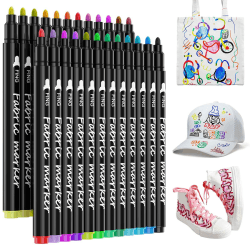 LUZOON 24 Farben Textilstifte 🎨👚🎁