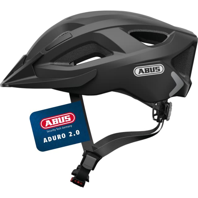ABUS Stadthelm Aduro 2.0 🚲🌃 - Allround-Fahrradhelm mit Licht - Sportives Design