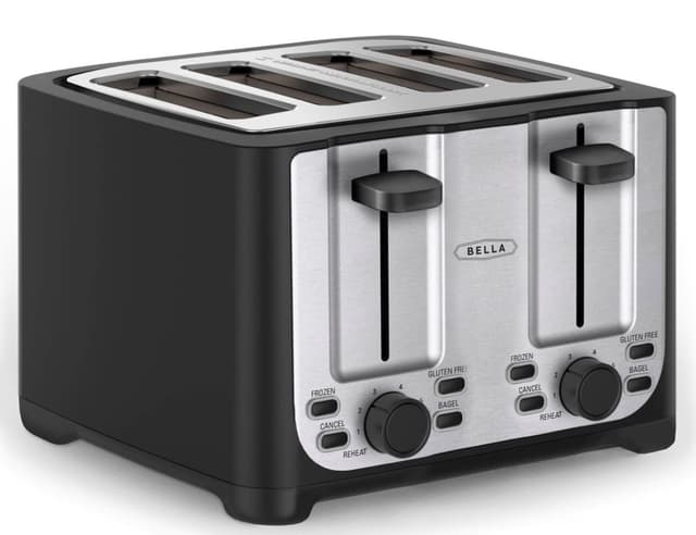 🔥 Tolles Angebot: Bella 4-Scheiben-Toaster in Schwarz mit Edelstahl 🔥