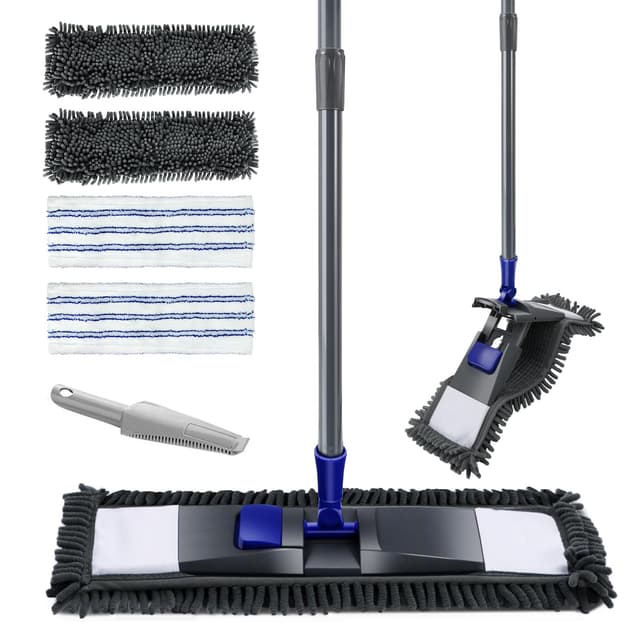 🌟 Myiosus Bodenwischer: Effiziente Reinigung mit 360° Drehung & 4 Pads! 🧹