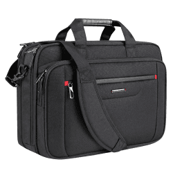 🎒 VANKEAN Laptoptasche für Herren Damen | Laptop Aktentasche bis 17,3 Zoll | Wasserabweisend | Schwarz