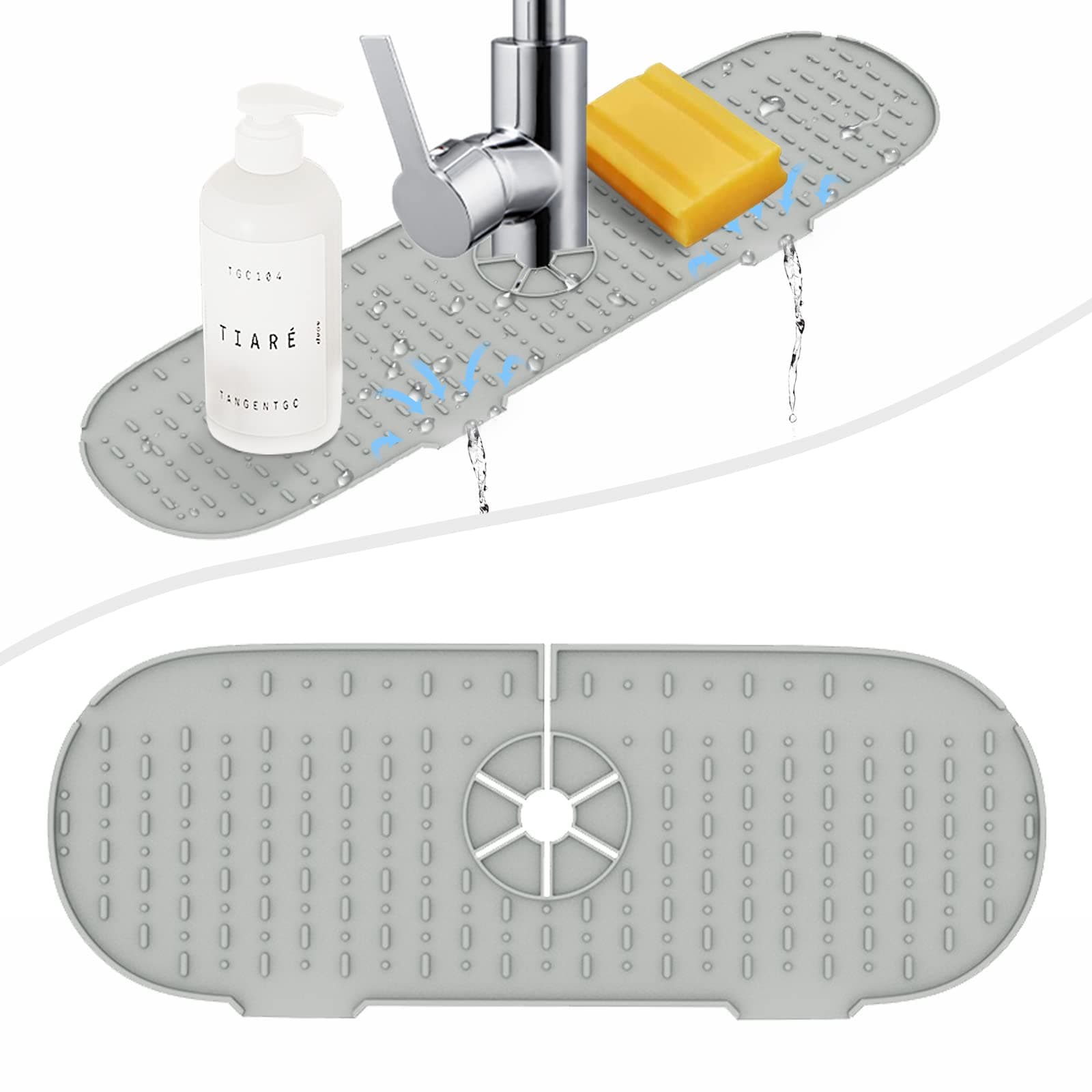 Silikon Wasserhahn Matte - Spritzschutz für Küchenarmaturen