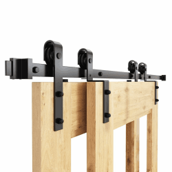 🚪 WINSOON Schiebetür Komplettset Bypass Schwarz 🏡
