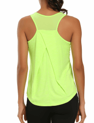 🌟 Dawnrole Damen Sport Tank Top Ärmelloses Leichte Fitness Top Yoga Oberteile Gelb XL 🌟