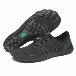 🌊 SAGUARO Unisex Barfuß Badeschuhe 🌞 Rutschfeste Barfußschuhe 🏖️ Schnelltrocknende Wasserschuhe mit Drainagelöcher Gr.36-48 44 EU Schwarz