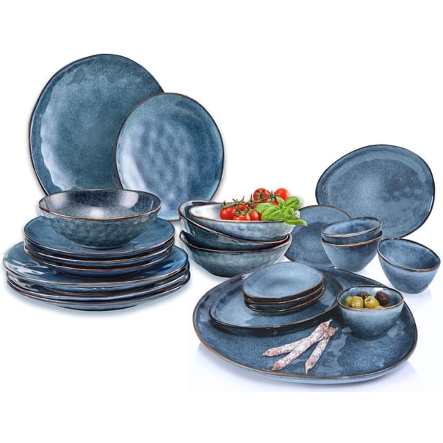🍽️ SÄNGER | Tafelservice 23 Darwin tlg | PREMIUM COLLECTION | Handmade Blau