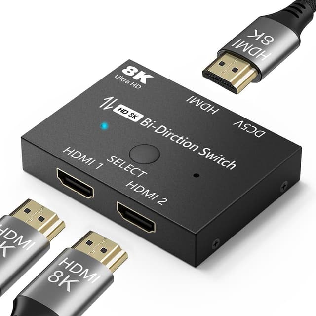🔥 HDMI Switch 2.1 8K Splitter Bi-Directional 8K@60Hz 4K@120Hz Converter 48Gbps High Speed Transmission Splitter für Xbox PS4/5 Monitore