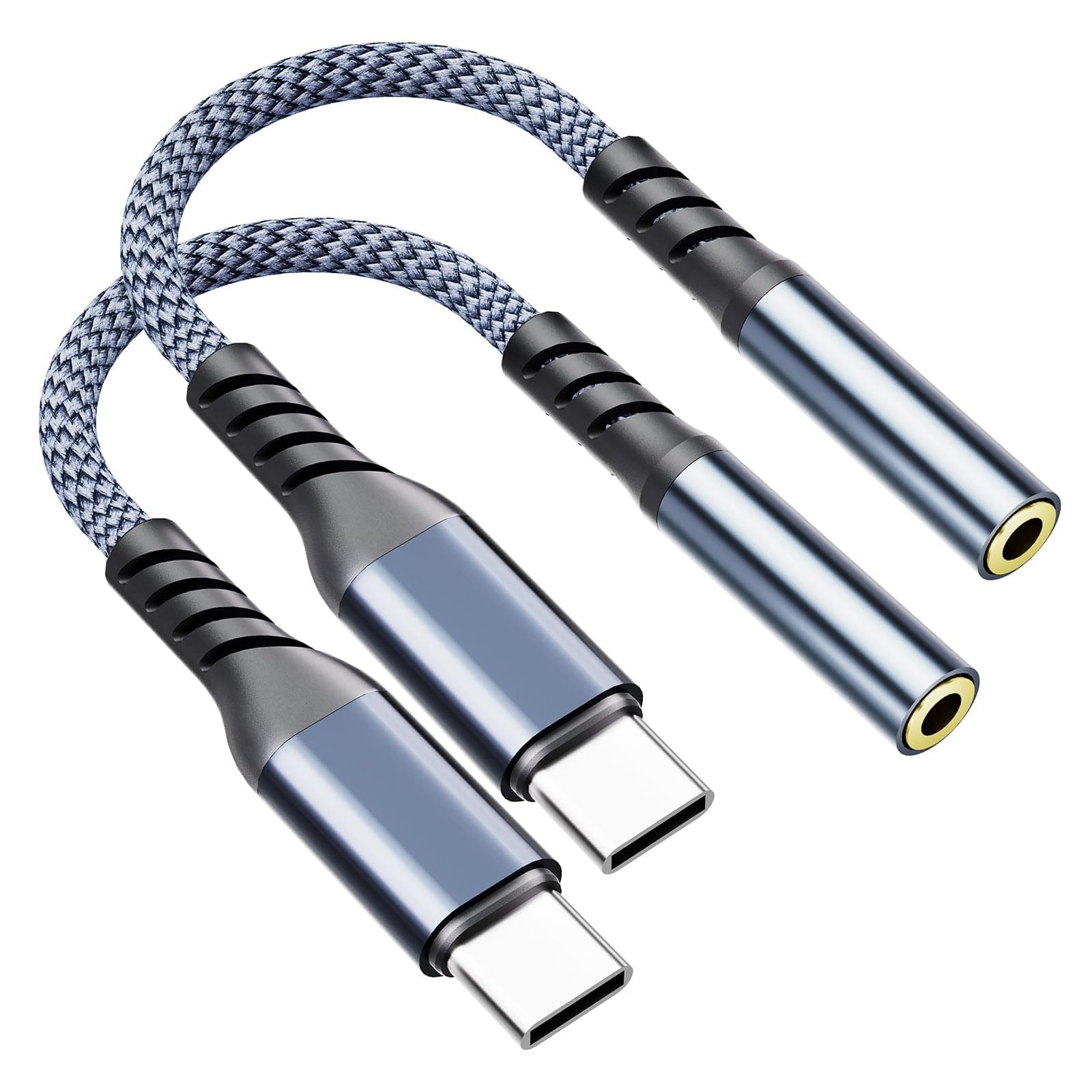 Adapter USB C auf Klinke, 2er Pack USB C auf 3,5mm Kopfhörer Adapter 🎧🔌