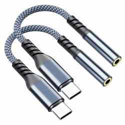 Adapter USB C auf Klinke, 2er Pack USB C auf 3,5mm Kopfhörer Adapter 🎧🔌