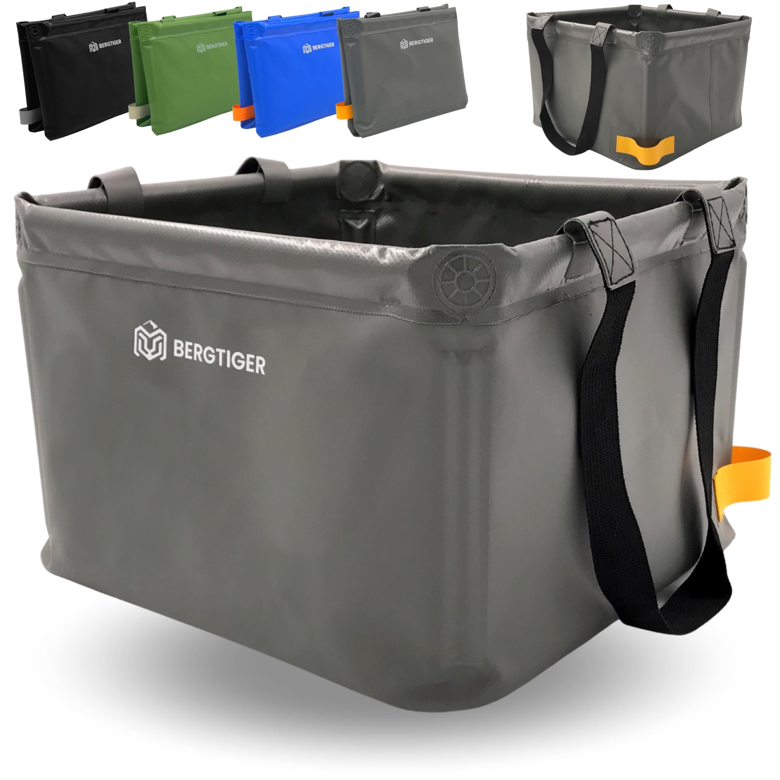 🏕️🍽️ BERGTIGER® Faltschüssel Camping 18/22/26L mit EXTRA GRIFF