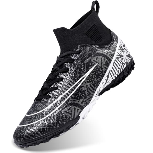 🔥 DimaiGlobal Fußballschuhe Herren High Top Spike Microfaser Cleats 44 EU Schwarz Tf 🚀