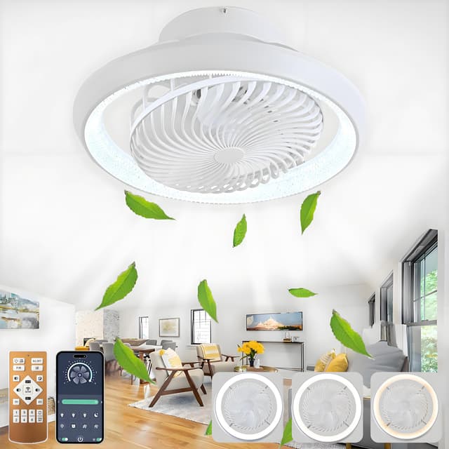 AJZXQM LED Deckenventilator mit Beleuchtung - Leise und Effizient! 🌬️💡